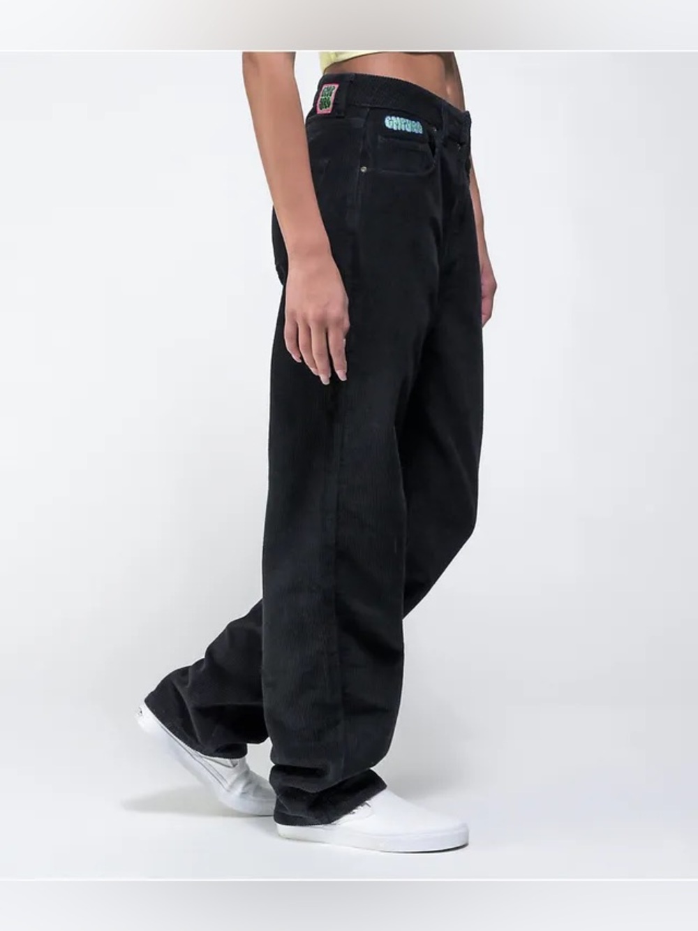 Empyre Tori Black Corduroy Straight Leg Pants, Women’s Size 9, 90s Skater Y2K